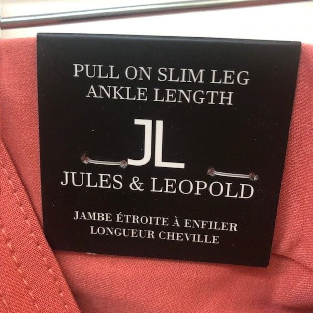 Jules & Leopold comfy slip on stretch pink cropped pants. - Picture 3 of 3